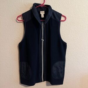 Weekends by Chico's Navy Blue Zipper Vest Size 1